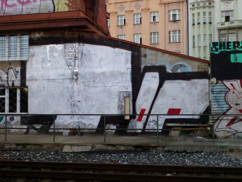 Graffiti Bombing in Prague - Photo by Exist333 - TOP, Praha