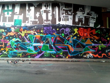 Graffiti Wall in Prague - Photo by Exist333 - Spord, GOK, Shaoliners