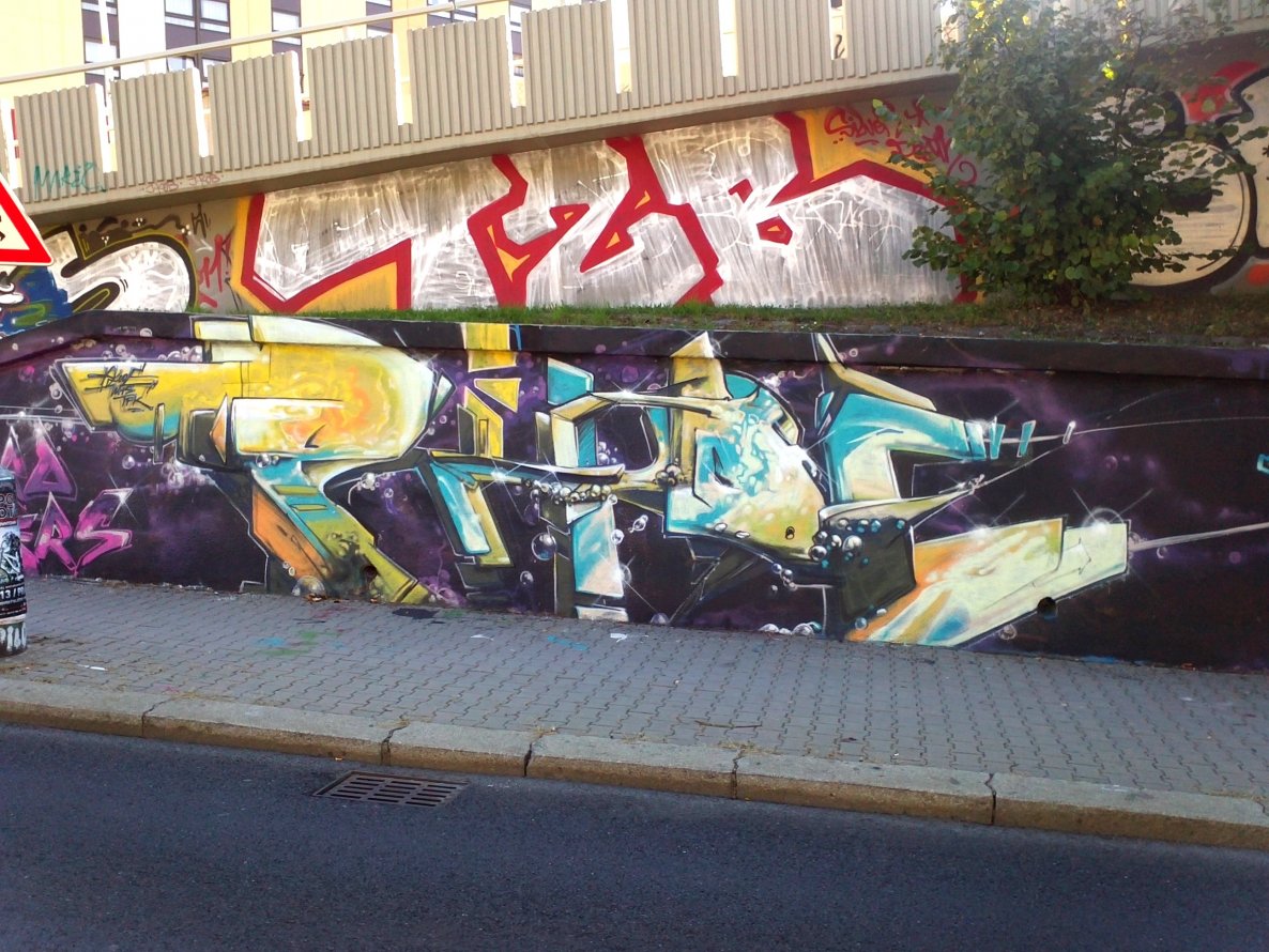 Graffiti Wall in Prague - Photo by Exist333 - Phoe, WHS, TFK