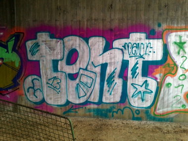 Graffiti Bombing in Prague - Photo by Exist333 - Tent