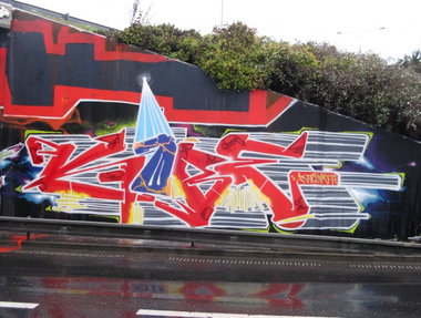 Graffiti Wall in Prague - Photo by Exist333 - Kobe, TFK