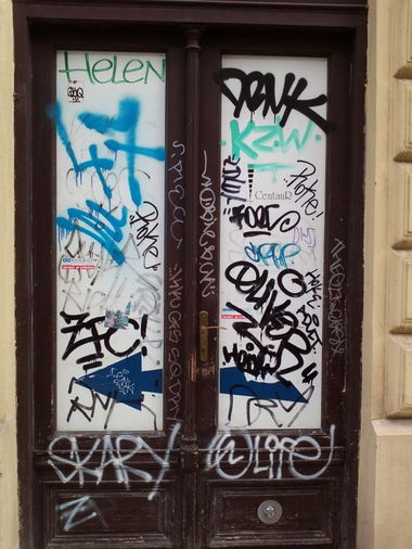 Graffiti Artwork in Prague - Photo by Exist333 - Tags, Doors
