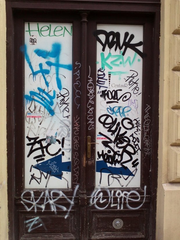 Graffiti Artwork in Prague - Photo by Exist333 - Tags, Doors