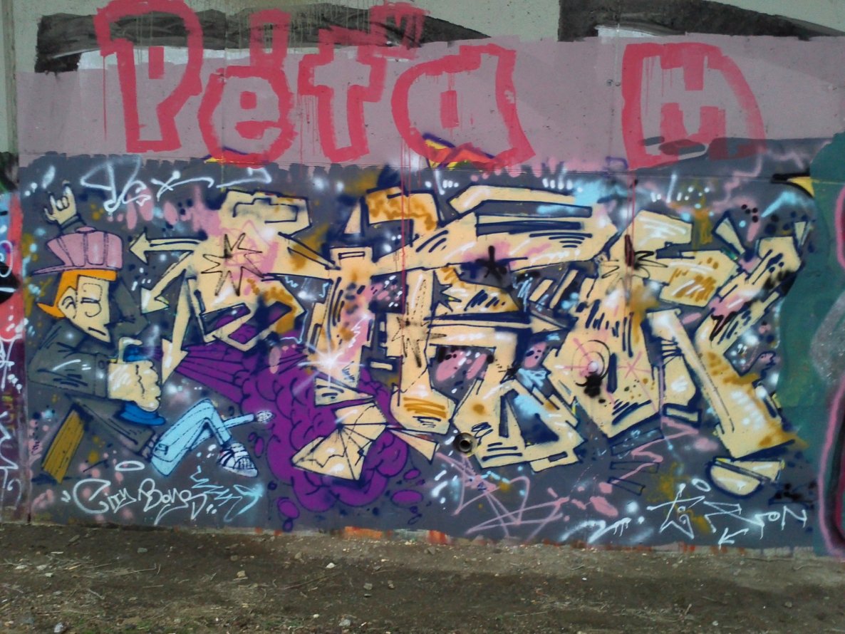 Graffiti Bombing in Prague - Photo by Exist333 - Tron