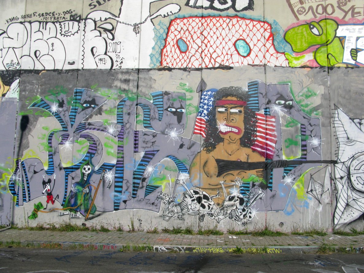 Graffiti Wall in Prague - Photo by Exist333 - X-GOD, X-DOG