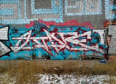 Graffiti Bombing in Prague - Photo by Exist333 - Aone