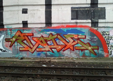 Graffiti Bombing in Prague - Photo by Exist333 - Aone