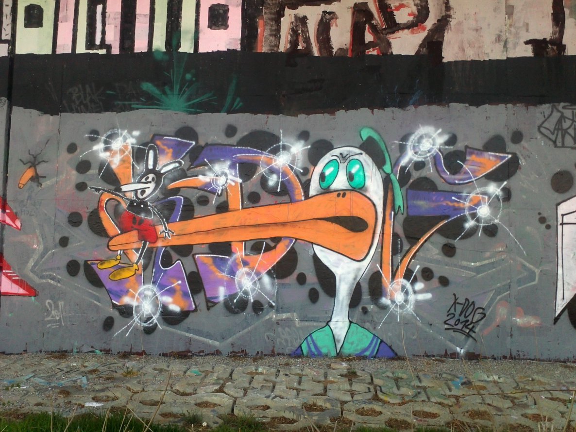 Graffiti Wall in Prague - Photo by Exist333 - X-Dog
