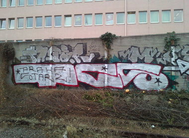 Graffiti Bombing in Prague - Photo by Exist333