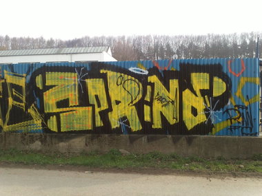 Graffiti Bombing in Prague - Photo by Exist333