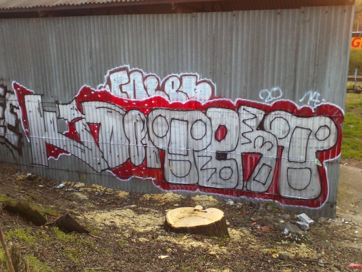 Graffiti Bombing in Prague - Photo by Exist333 - Tent, Kid, 81