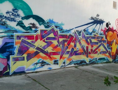 Graffiti Wall in Prague - Photo by Exist333 - Aone