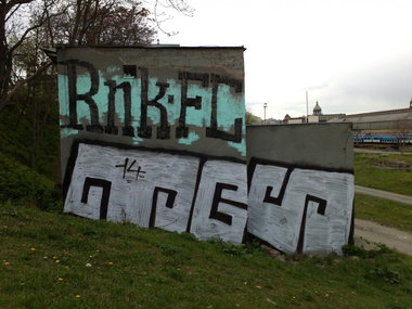 Graffiti Bombing in Prague - Photo by Exist333