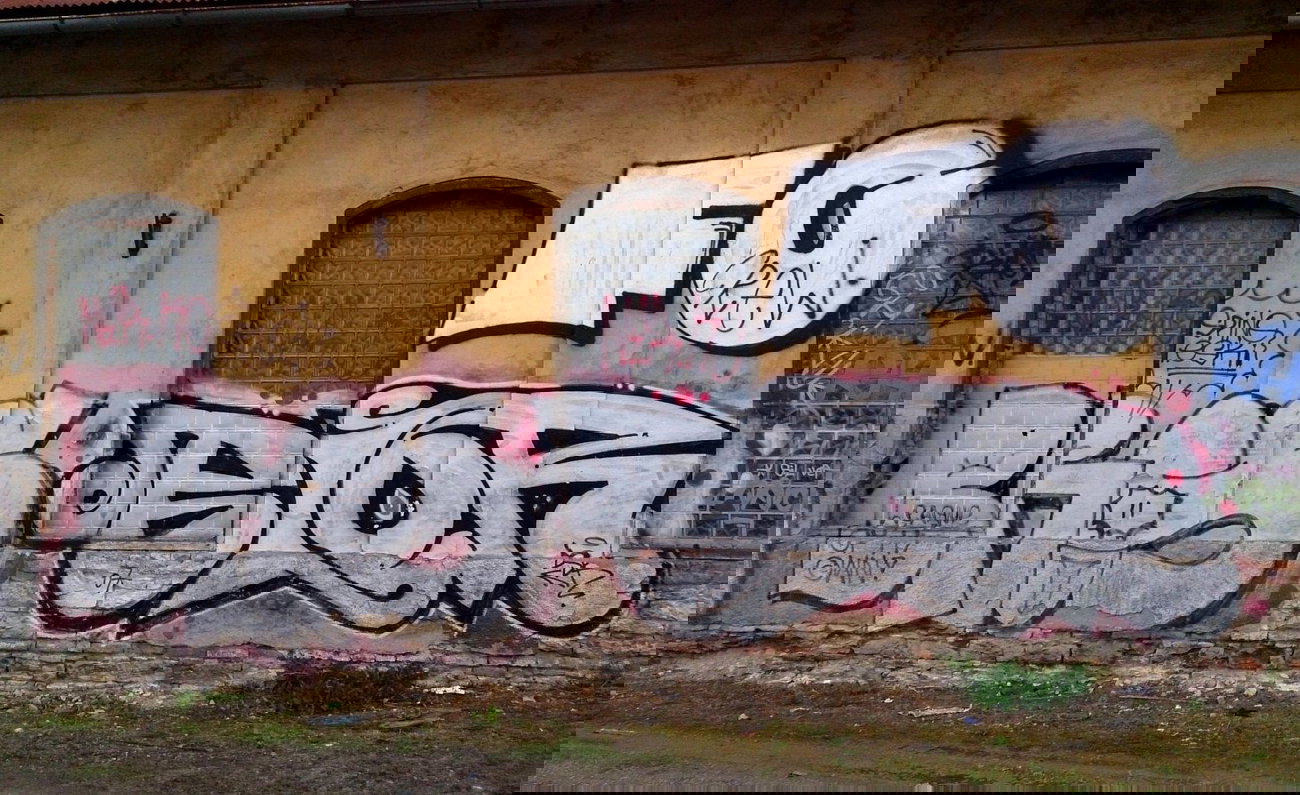 Graffiti Bombing in Prague - Photo by Exist333 - Train, line