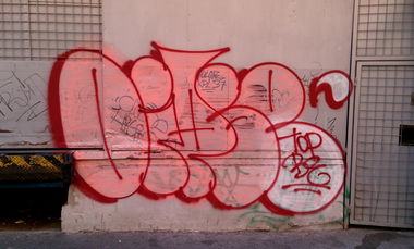 Graffiti Bombing in Prague - Photo by Exist333 - King