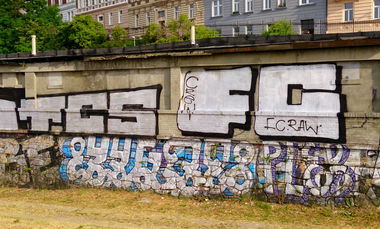 Graffiti Bombing in Prague - Photo by Exist333 - Train, line
