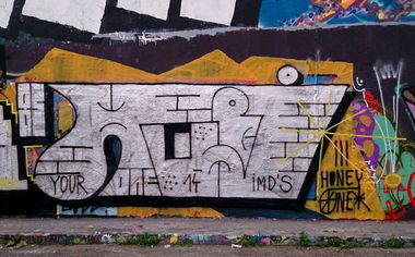 Graffiti Wall in Prague - Photo by Exist333 - Honei