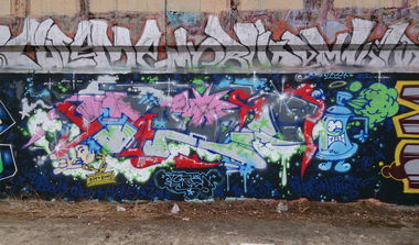 Graffiti Wall in Prague - Photo by Exist333 - Tron
