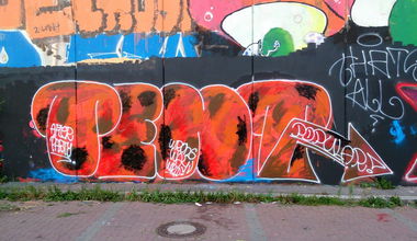 Graffiti Bombing in Prague - Photo by Exist333 - Tent