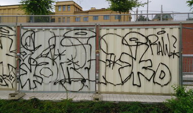 Graffiti Bombing in Prague - Photo by Exist333