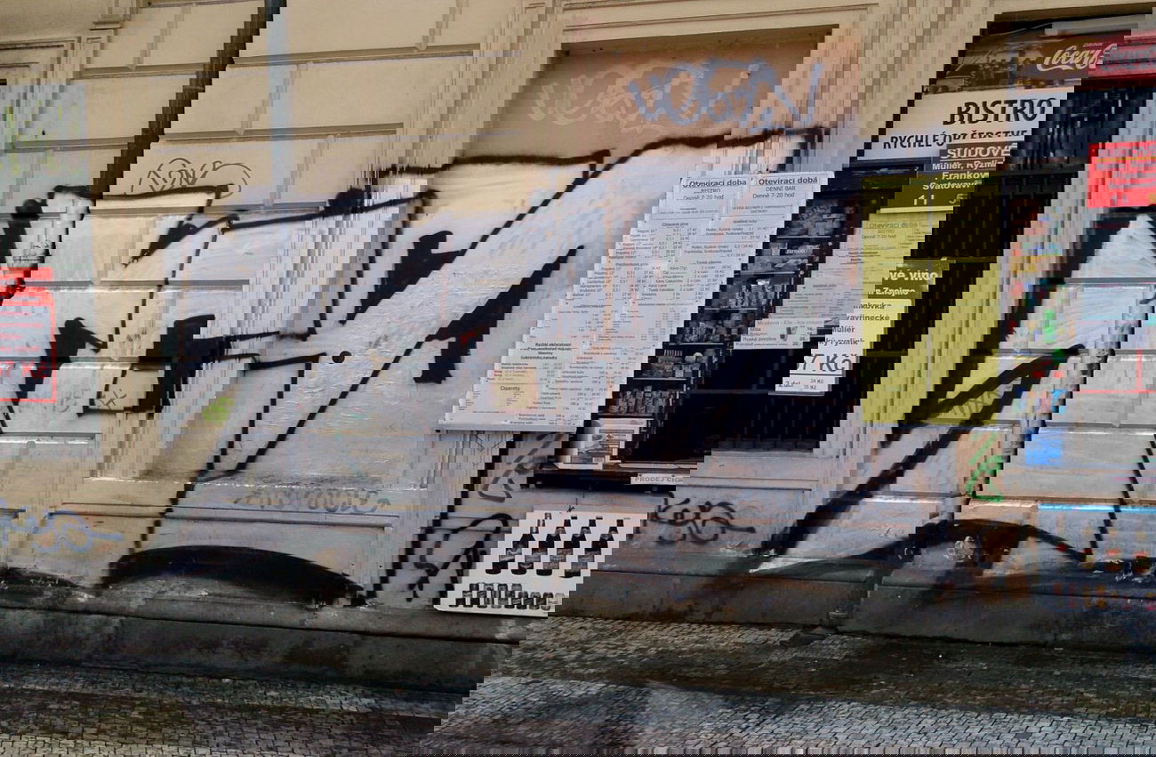 Graffiti Bombing in Prague - Photo by Exist333