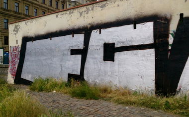 Graffiti Bombing in Prague - Photo by Exist333