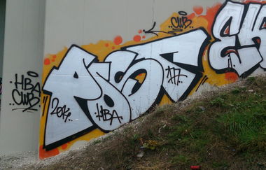 Graffiti Bombing in Prague - Photo by Exist333