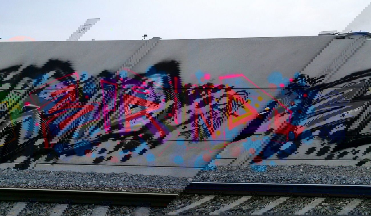 Graffiti Bombing in Prague - Photo by Exist333