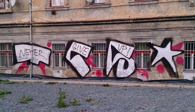 Graffiti Bombing in Prague - Photo by Exist333