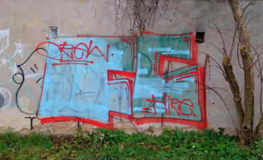 Graffiti Bombing in Prague - Photo by Exist333