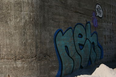Graffiti Bombing in Vigso - Photo by Exuserwithname