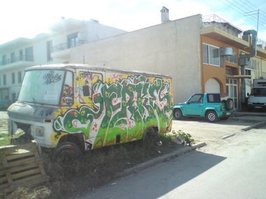 Graffiti Bombing in Greece - Photo by FAKExWOLF - fake