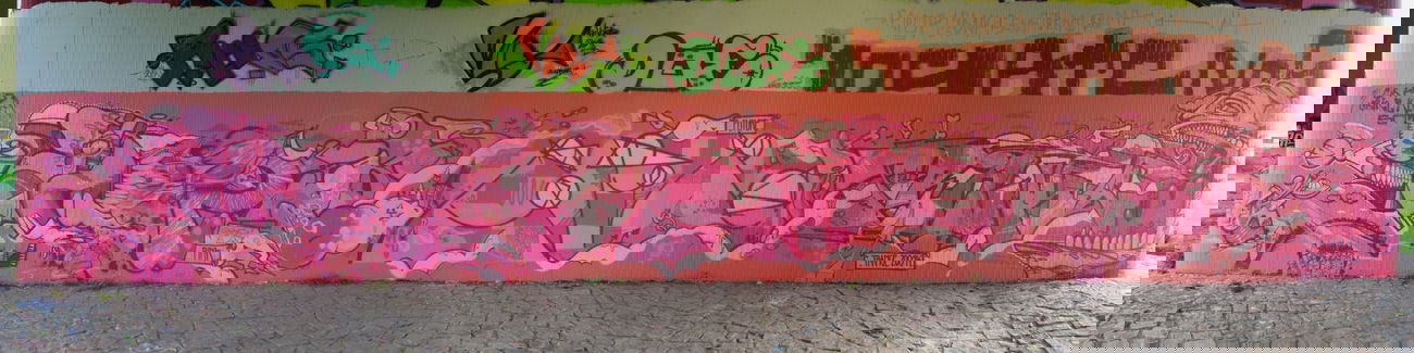 Graffiti Wall in Dresden - Photo by FANTASTICFOUR - HAID, SAM, URINE (2014)