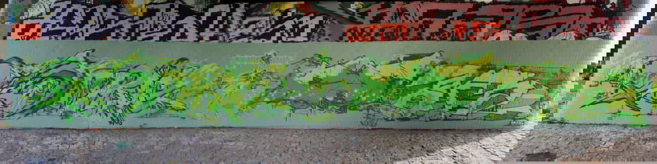 Graffiti Wall in Dresden - Photo by FANTASTICFOUR - RUAS, DRIC, OMAK (2014)