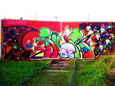 Graffiti Wall in Lviv - Photo by FENO - 7906, Rude, Mute