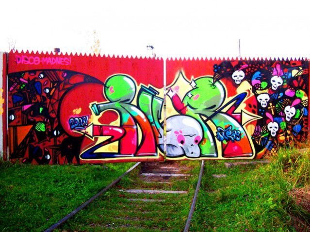 Graffiti Wall in Lviv - Photo by FENO - 7906, Rude, Mute