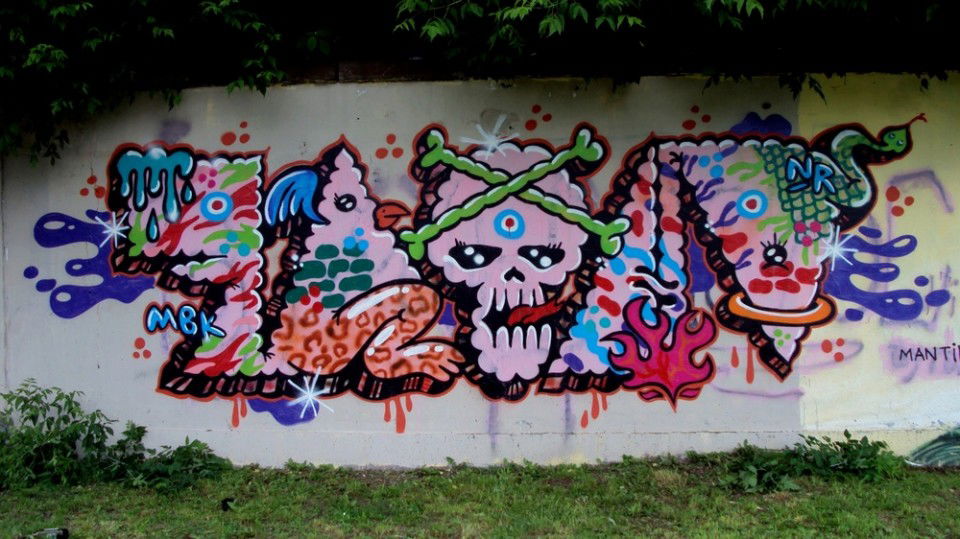 Graffiti Wall in Lviv - Photo by FENO - Feno, NR, MBK (2012)