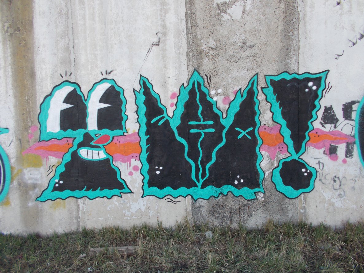 Graffiti Wall in Velyki Mosty - Photo by FENO - Feno, NR, MBK (2014)