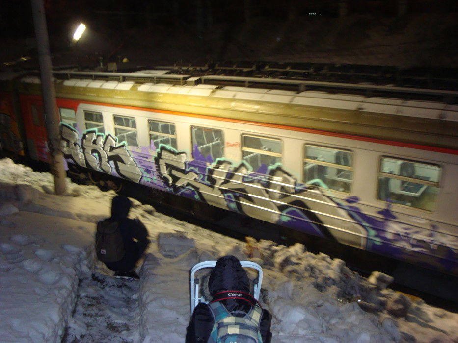Graffiti Train in moscow - Photo by FKS_RUSSIA - fks