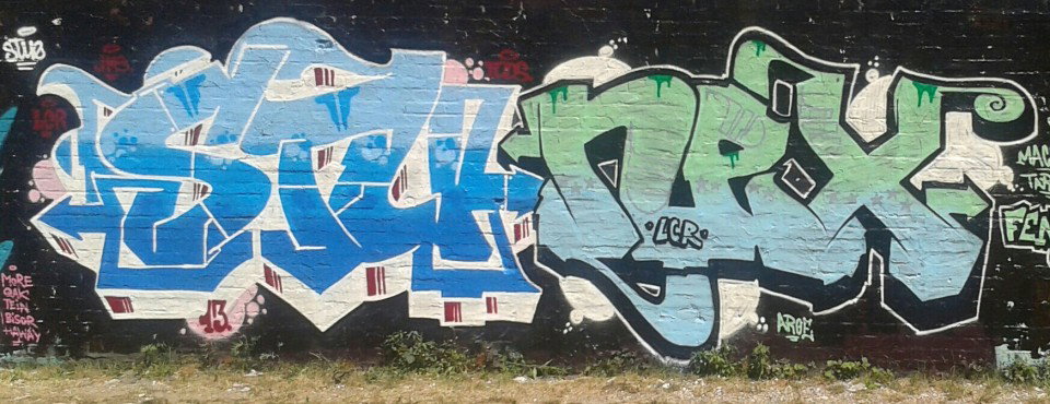 Graffiti Wall in Berlin - Photo by FLEDERMAUSMANN - stu, nex, stue (2013)