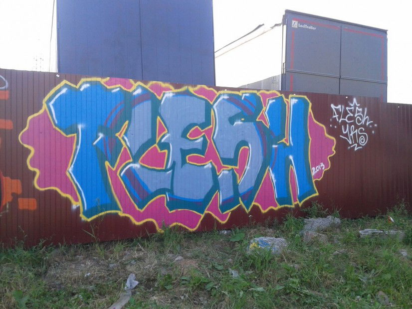 Graffiti Wall in Ekaterinburg - Photo by FLESHone - Flesh (2013)