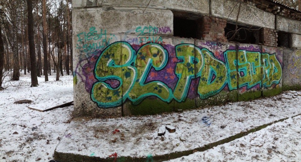 Graffiti Bombing - Photo by FLESHone - Flesh, Smuno, SCPD (2013)