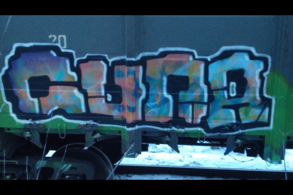 Graffiti Train - Photo by FLESHone - Flesh, Smuno, SCPD (2013)