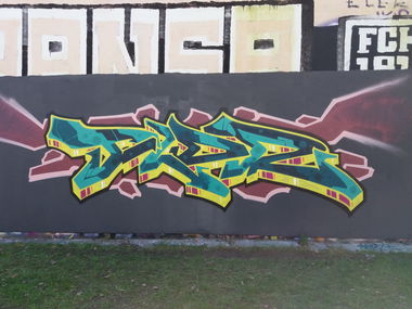 Graffiti Wall in Rostock - Photo by FLOR45