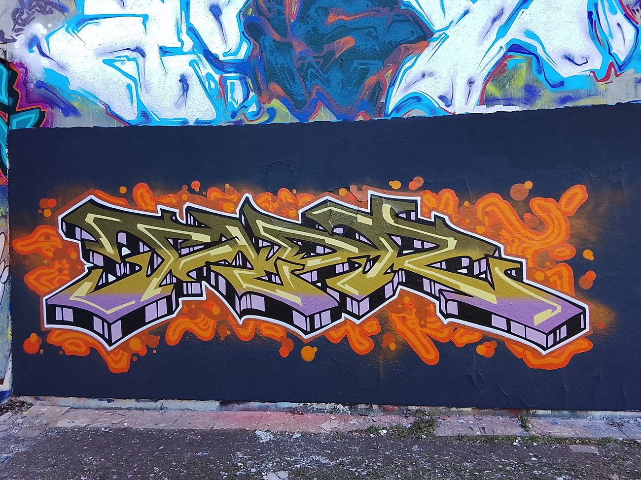 Graffiti Wall in Rostock - Photo by FLOR45 (2026)