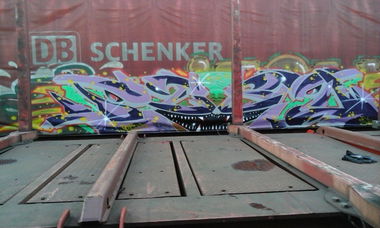 Graffiti Train - Photo by FR8SPOT - freight, fr8