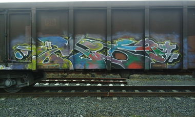 Graffiti Train - Photo by FR8SPOT - freight, fr8