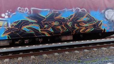 Graffiti Train - Photo by FR8SPOT - freight, fr8
