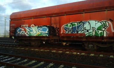 Graffiti Train - Photo by FR8SPOT - freight, fr8
