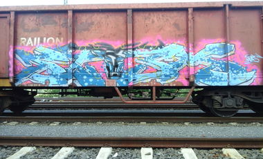 Graffiti Train - Photo by FR8SPOT - freight, fr8